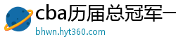 cba历届总冠军一览表